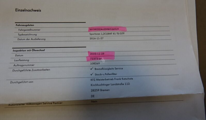 Volkswagen Golf Sportsvan pilnas