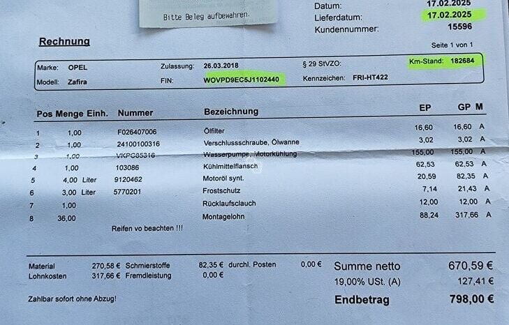 Opel Zafira Tourer full