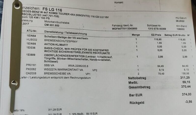 Mercedes-Benz Vito pilnas