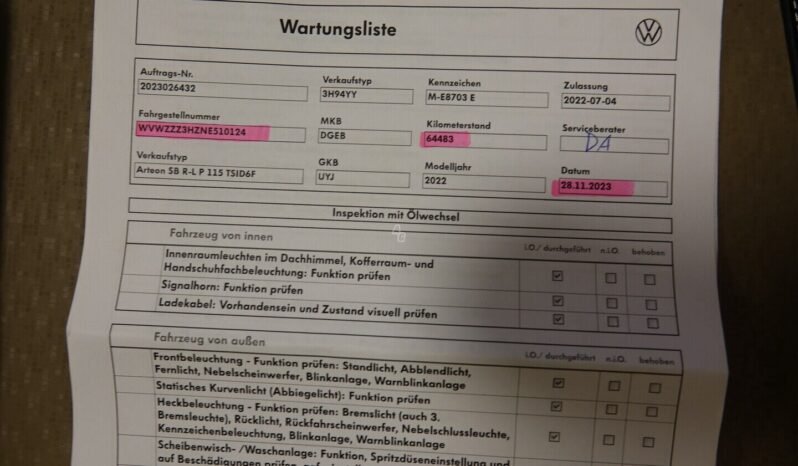 Volkswagen Arteon pilnas