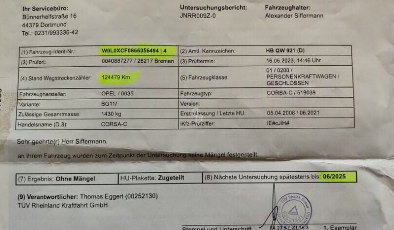 Opel Corsa pilnas